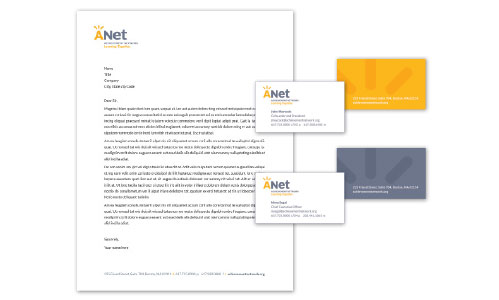 ANet Letterhead and Business Cards